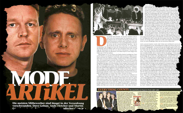 Depeche Mode Interview Ausriss 1998