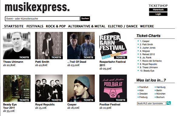 Musikexpress Ticketshop