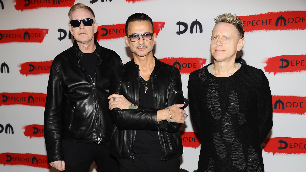 Depeche Mode 2016 bei einer Pressekonferenz in Mailand