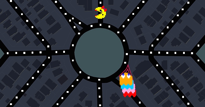 So sieht der Google-Maps-Pac-Man aus.