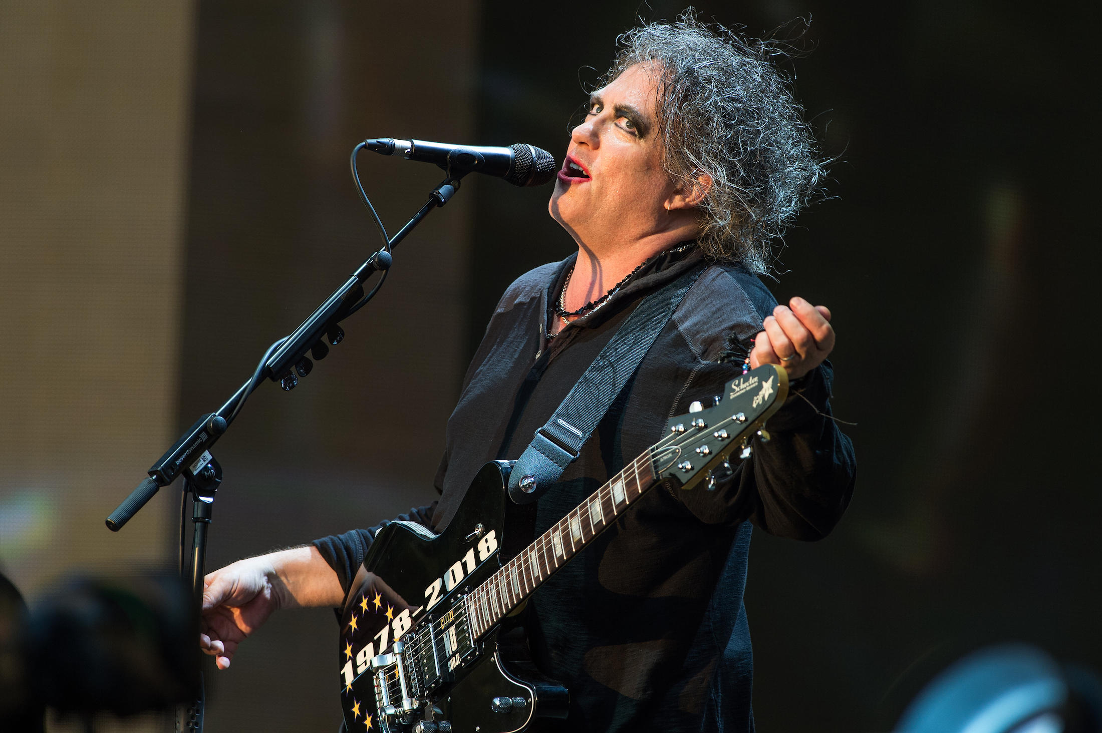 Htte vor 40 Jahren auch nicht gedacht, dass er heute mit seiner Band hier steht: Robert Smith, live mit The Cure am 7. Juli 2018 im Londoner Hyde Park