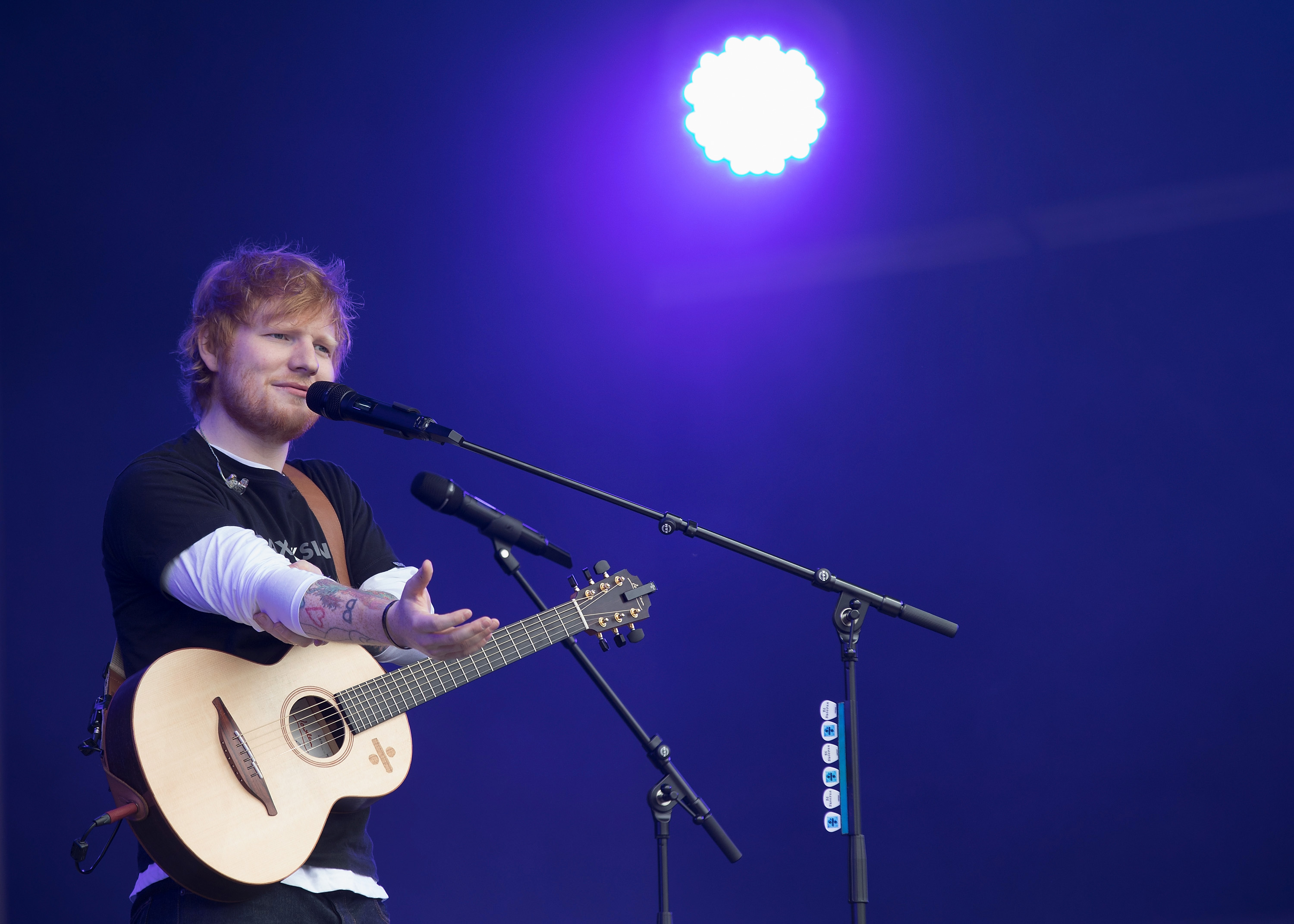 Superstar Ed Sheeran, hier am 26. Mai 2018 in Wales