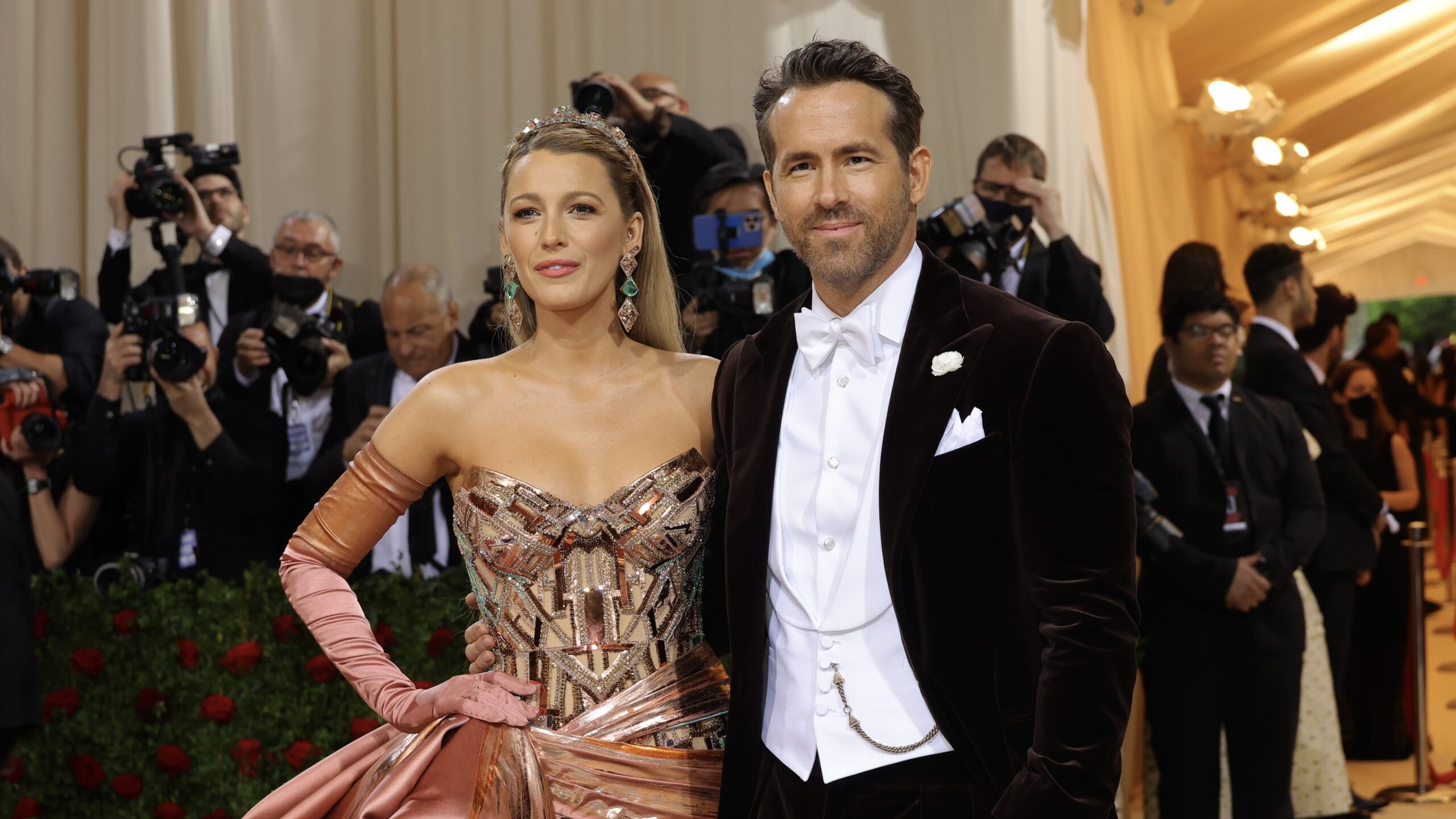 Blake Lively und Ryan Reynolds auf der Met Gala 2022.