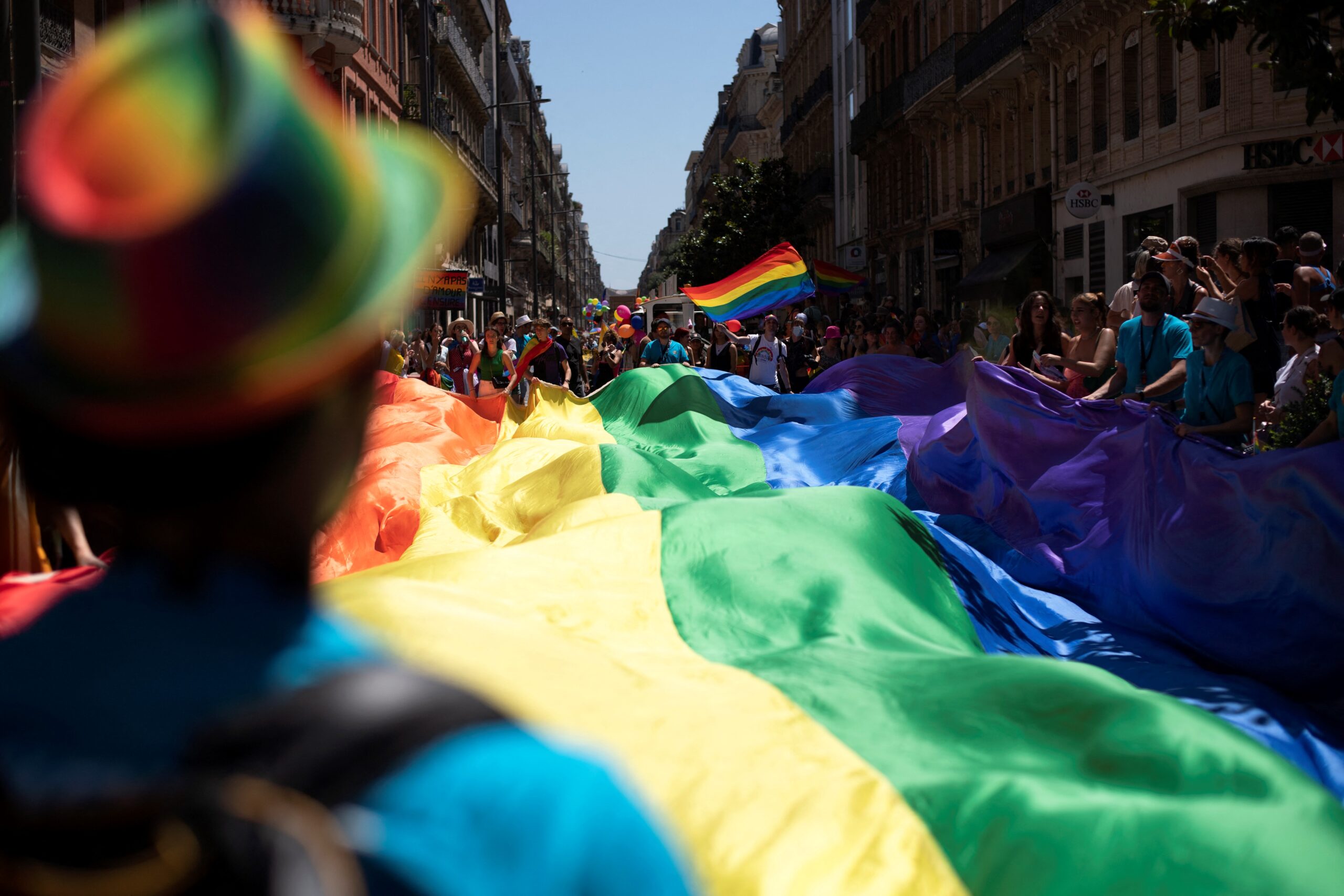 Eine LGBTQIA+-Parade 2022 in Frankreich.