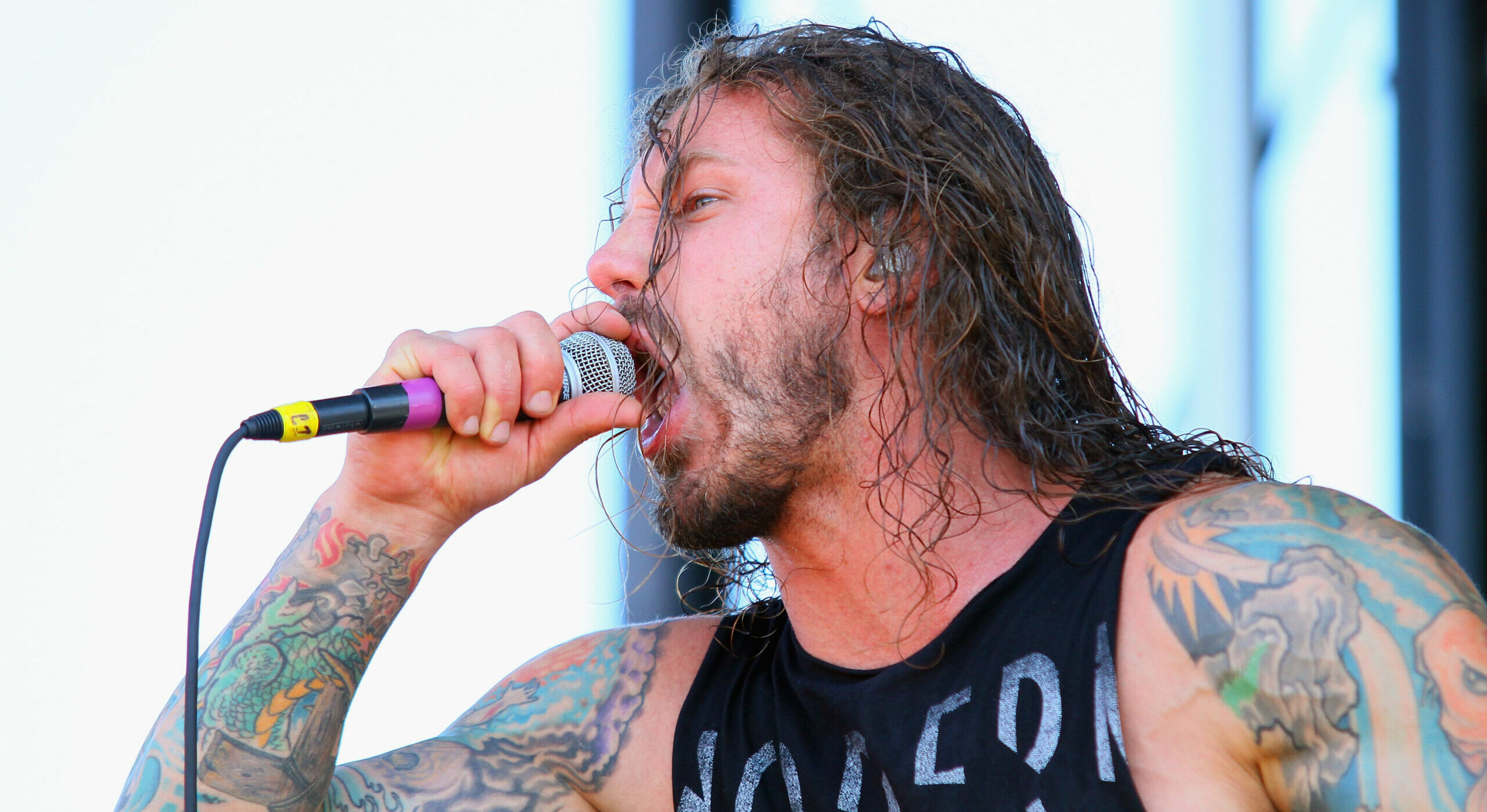 Tim Lambesis mit As I Lay Dying, 2012