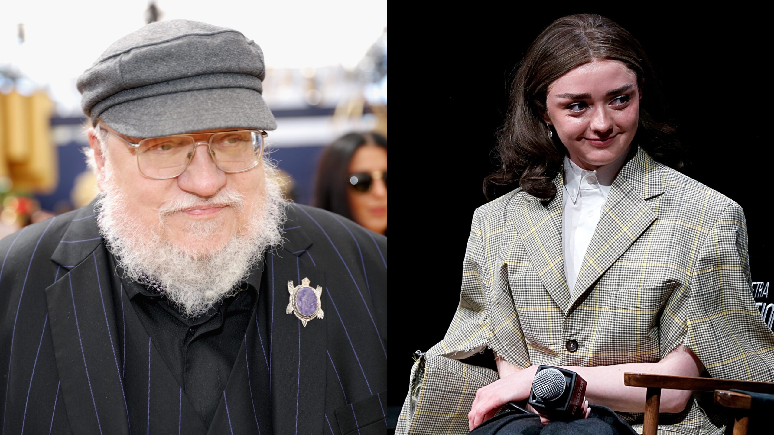 George R.R. Martin (l.) / Maisie Williams (r.)