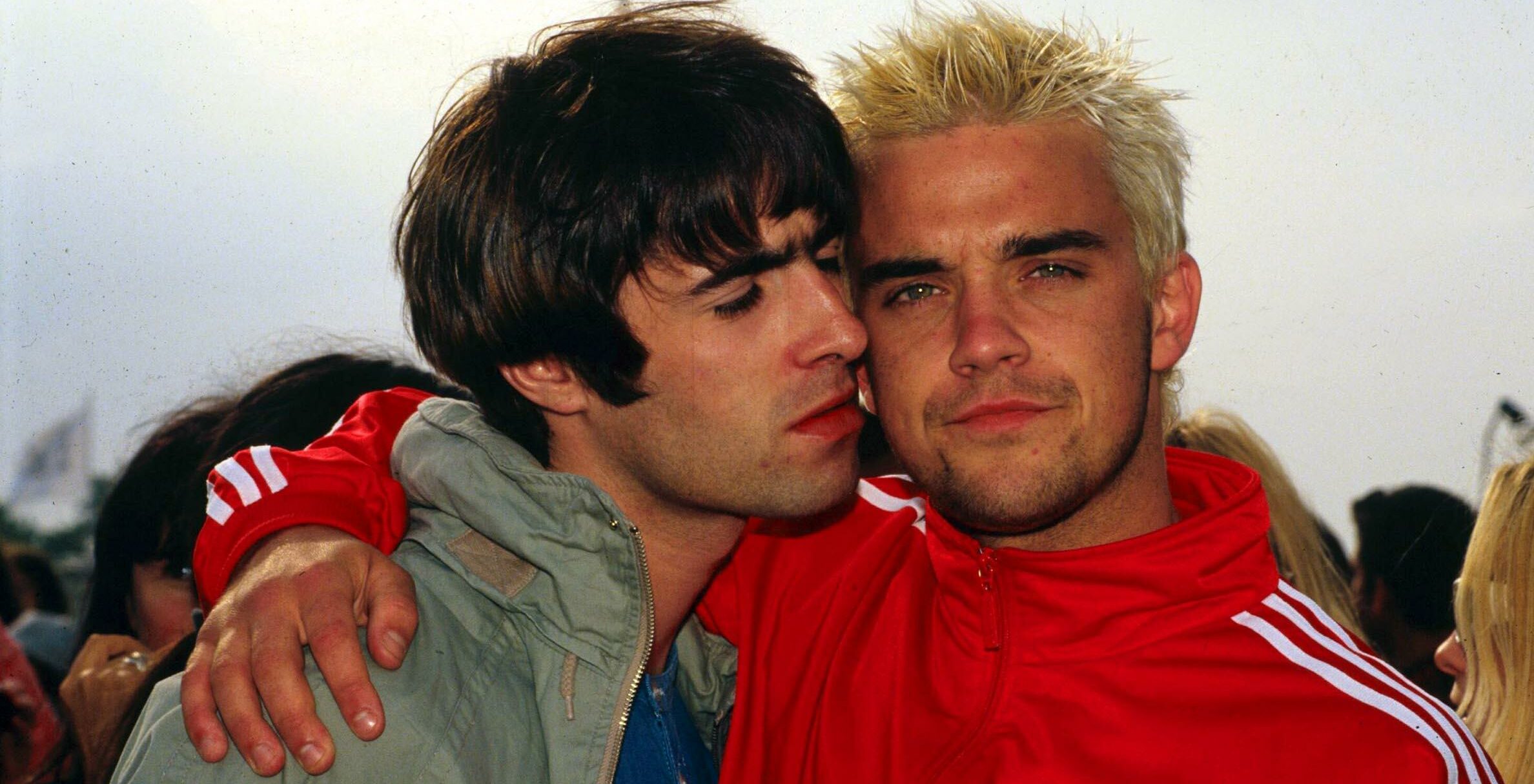 Liam Gallagher und Robbie Williams, 1995